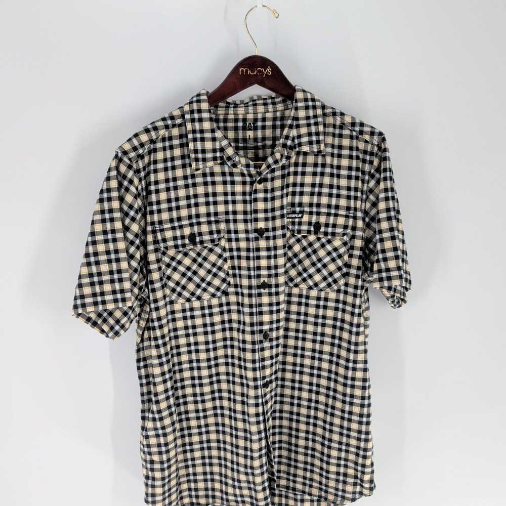 Caterpillar Plaid Flap Pockets Classic Button-Up Shirt Multicolor Size L